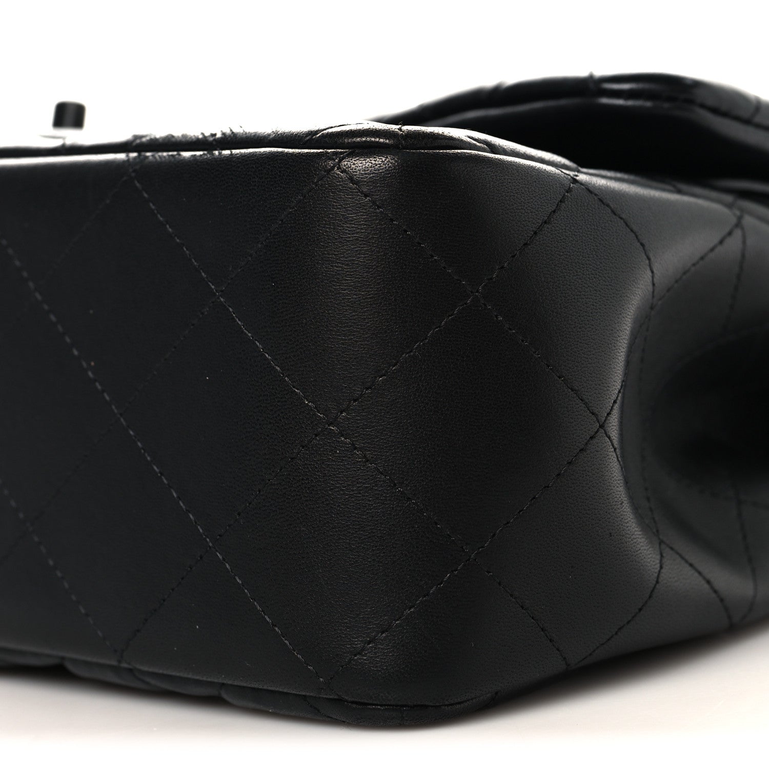 Lambskin Quilted Jumbo Double Flap So Black