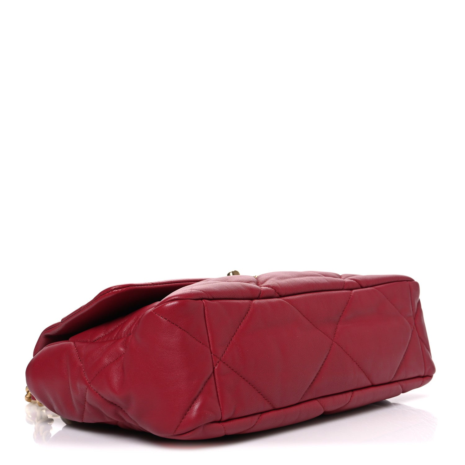 Lambskin Quilted Large Chanel 19 Flap Red