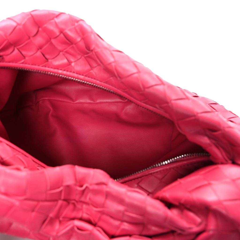 Nappa Intrecciato Teen Jodie Hobo Cranberry