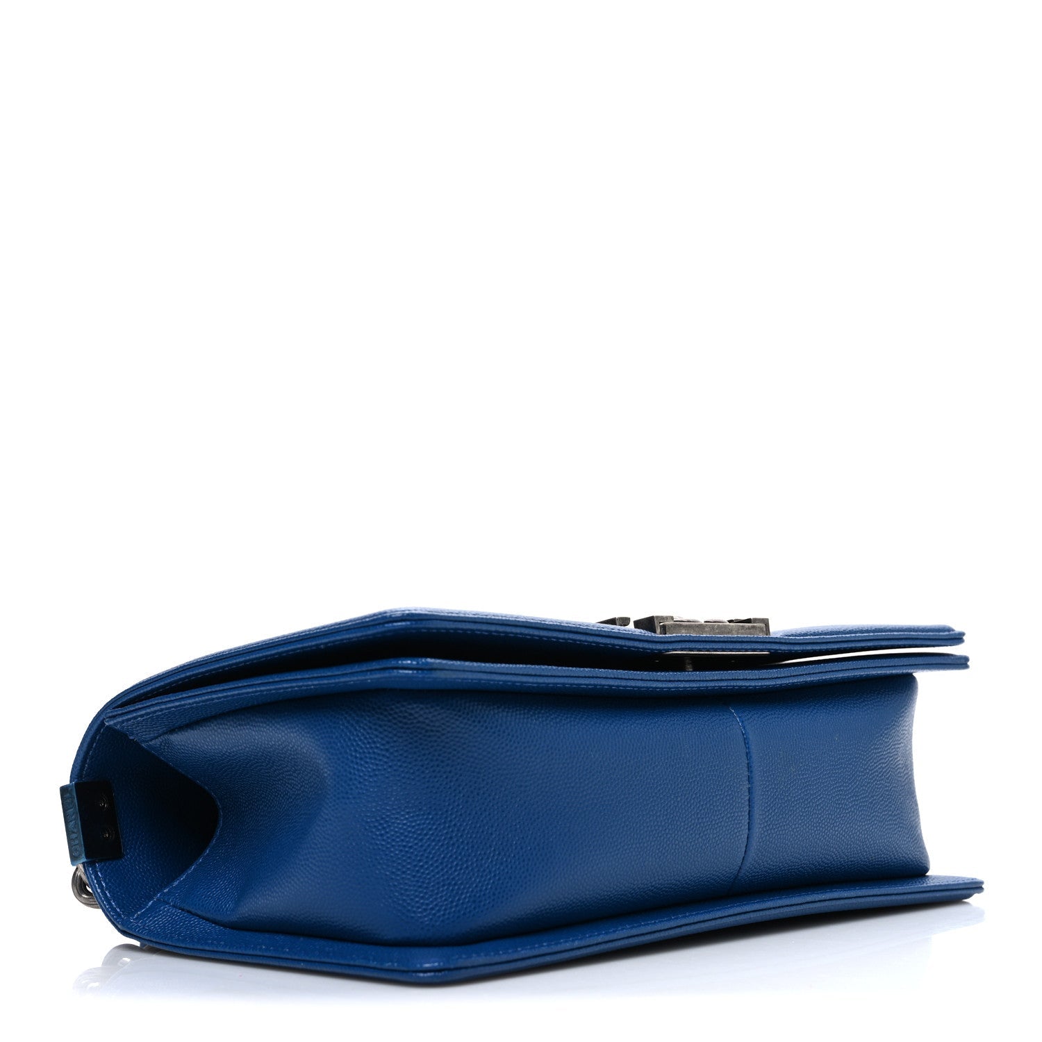 Caviar Quilted Medium Boy Flap Dark Blue