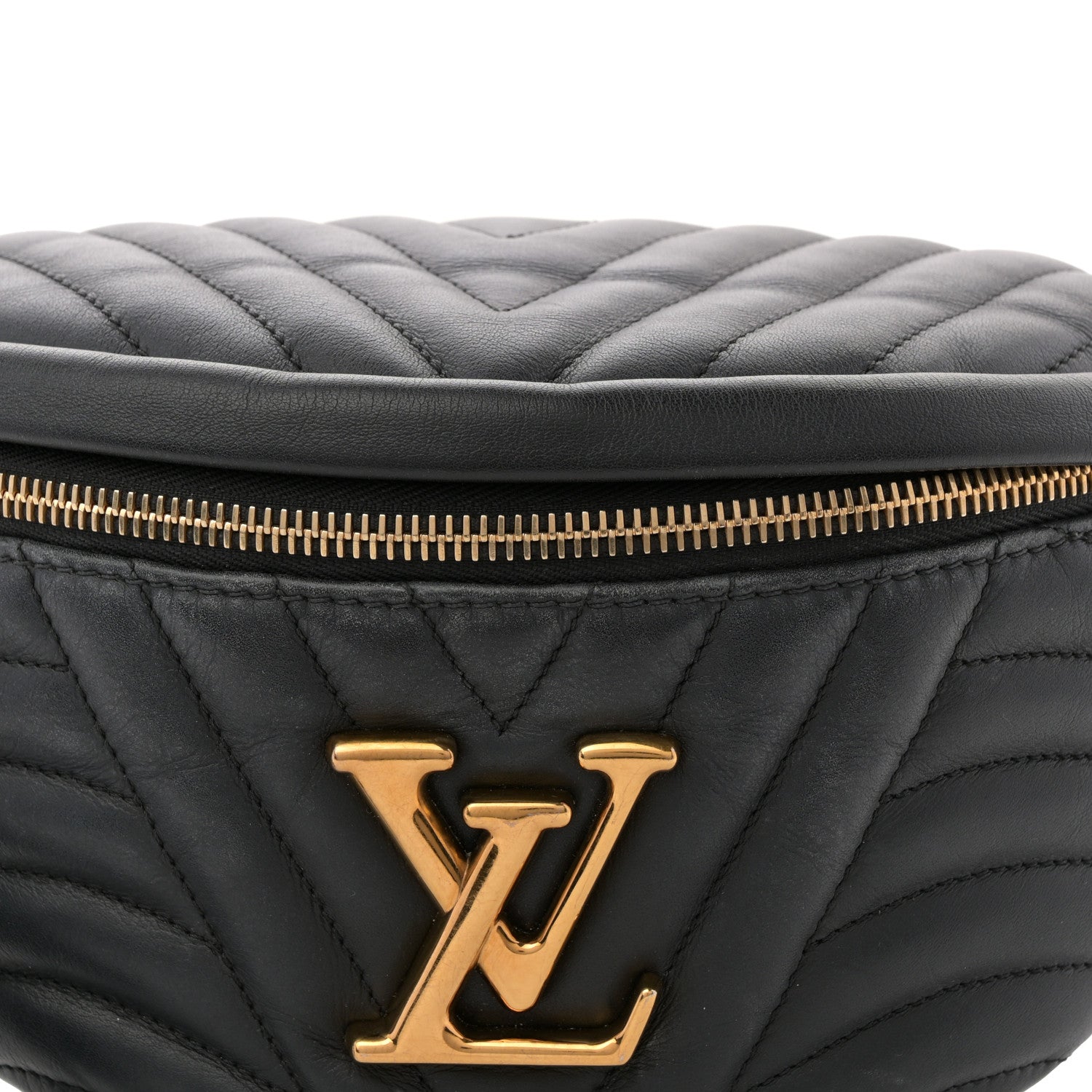 Calfskin Quilted New Wave Bumbag Black