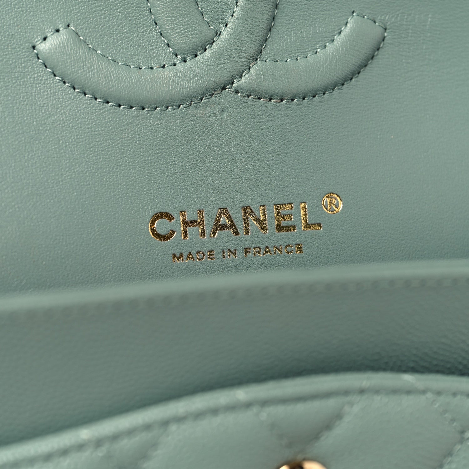 Caviar Quilted Medium Double Flap Dark Green
