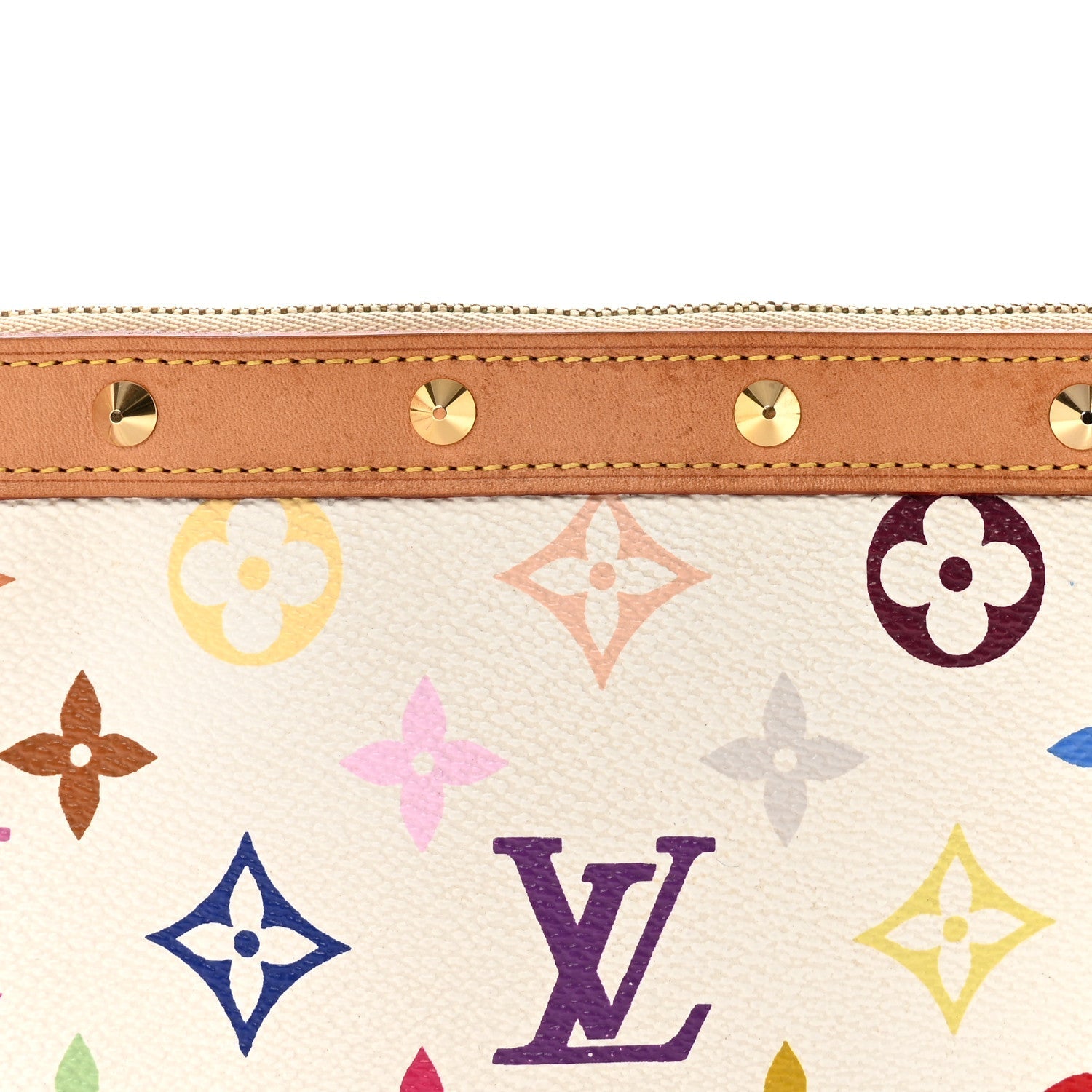 Monogram Multicolor Pochette Accessories White