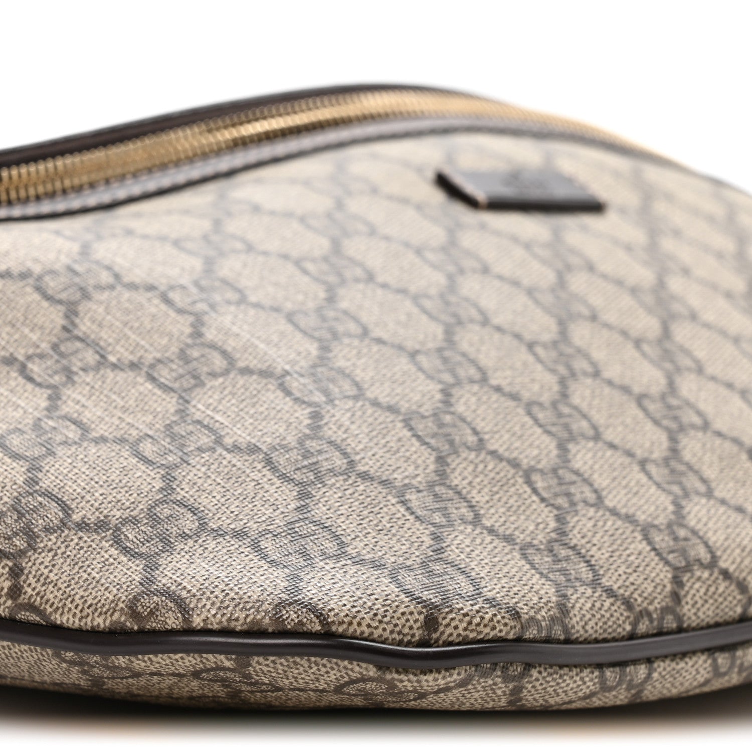 GG Supreme Monogram Belt Bag Dark Brown