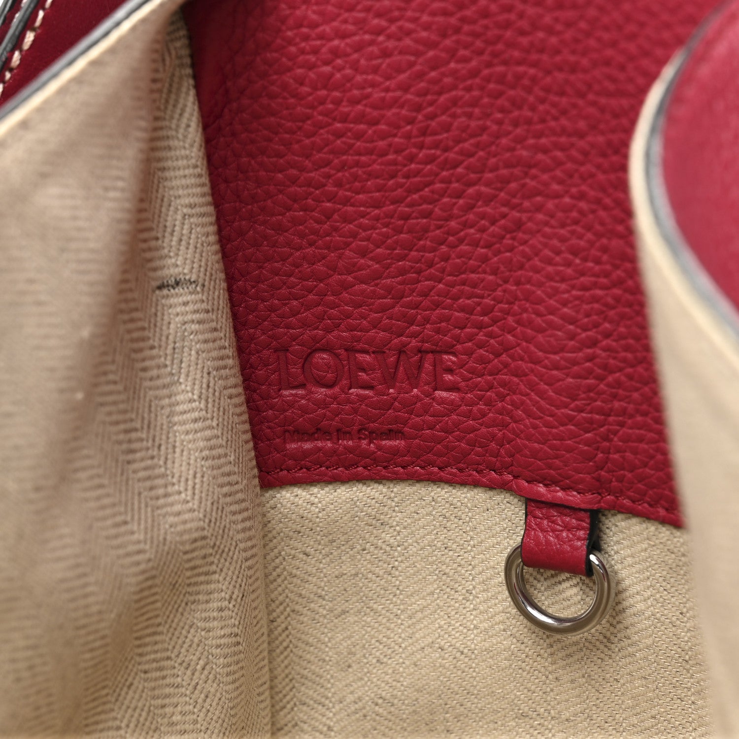 Grained Calfskin Small Hammock Shoulder Bag Raspberry
