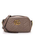 Calfskin Matelasse Small GG Marmont Chain Shoulder Bag Porcelain Rose