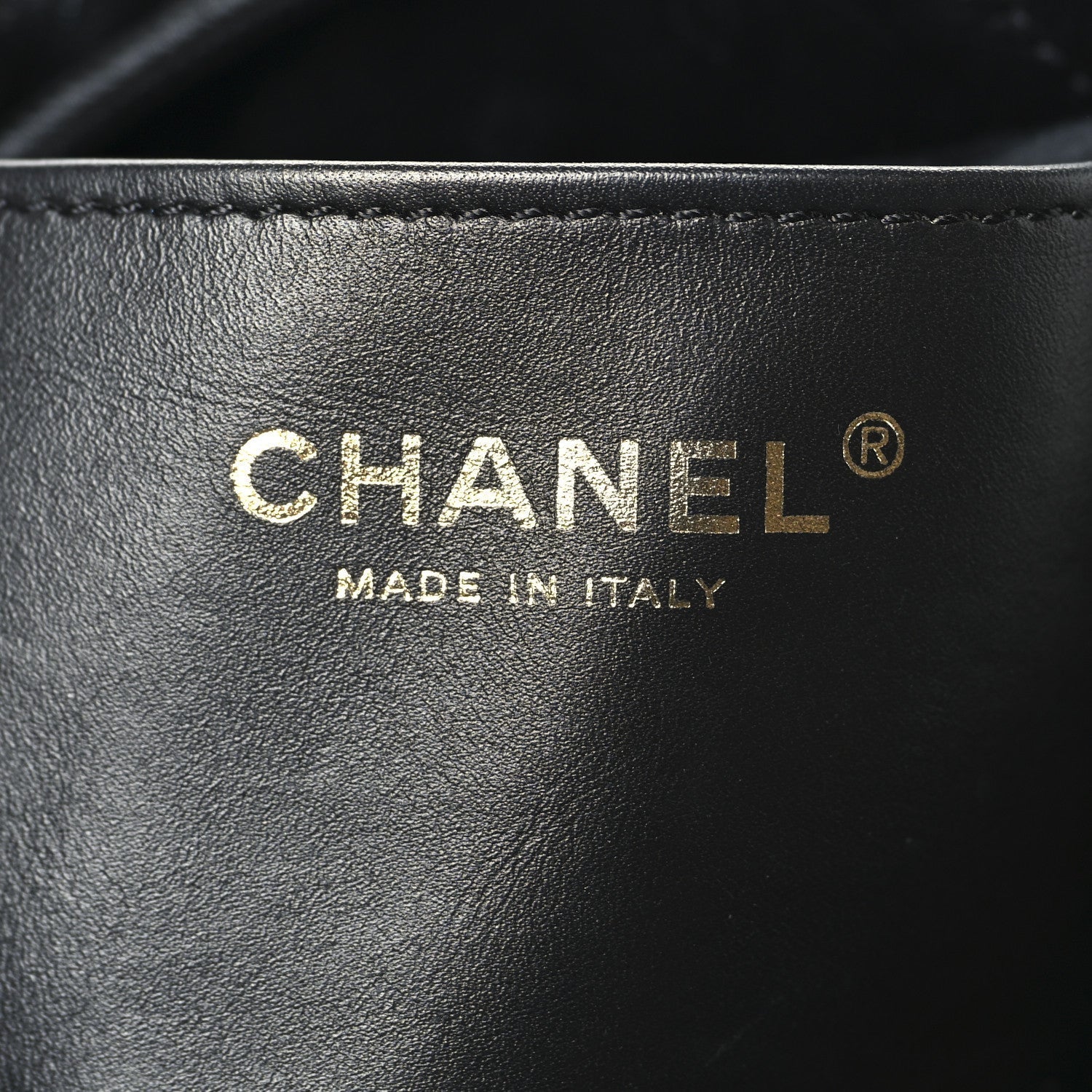 Shiny Calfskin Quilted Mini Chanel 22 Black