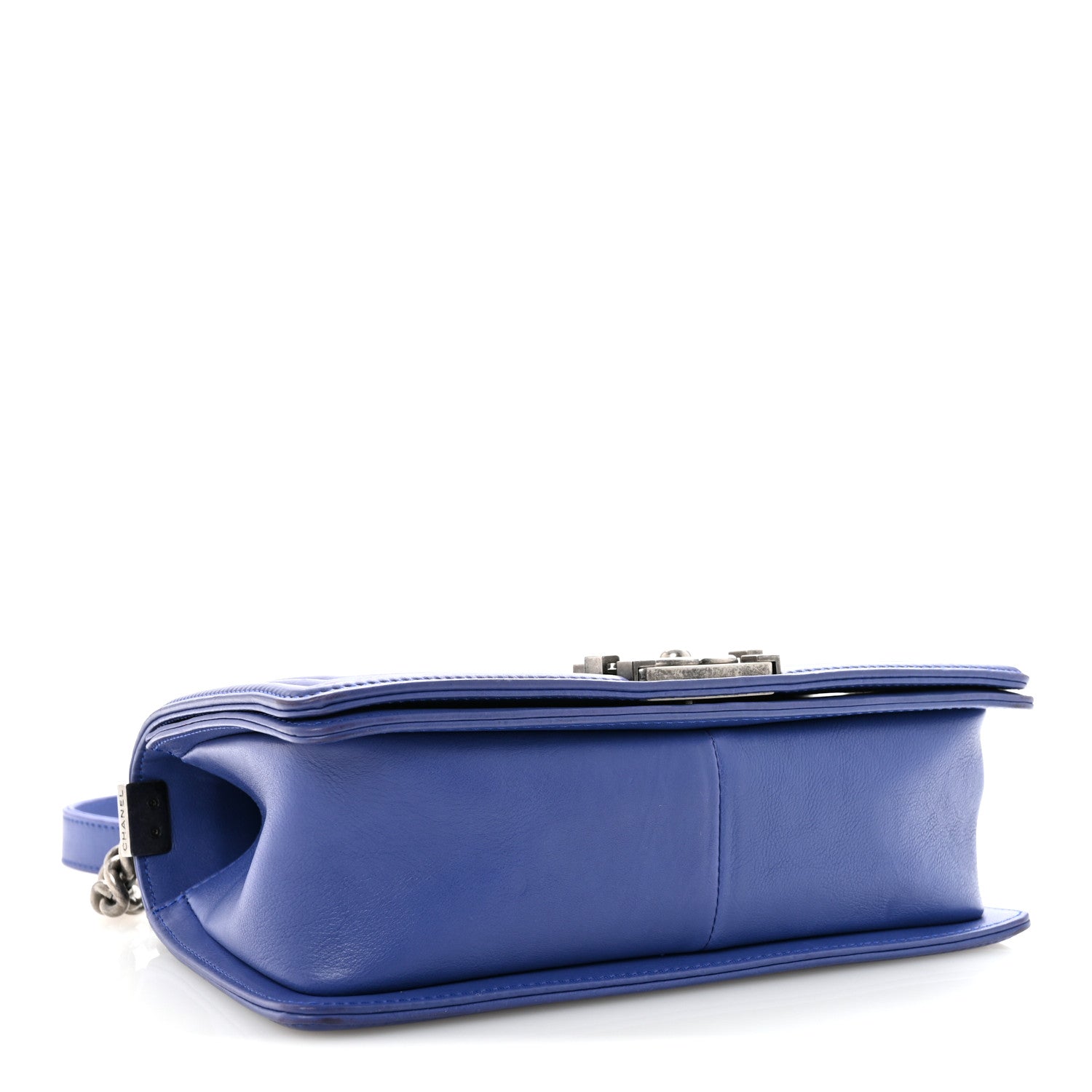 Calfskin Quilted Medium Boy Flap Blue