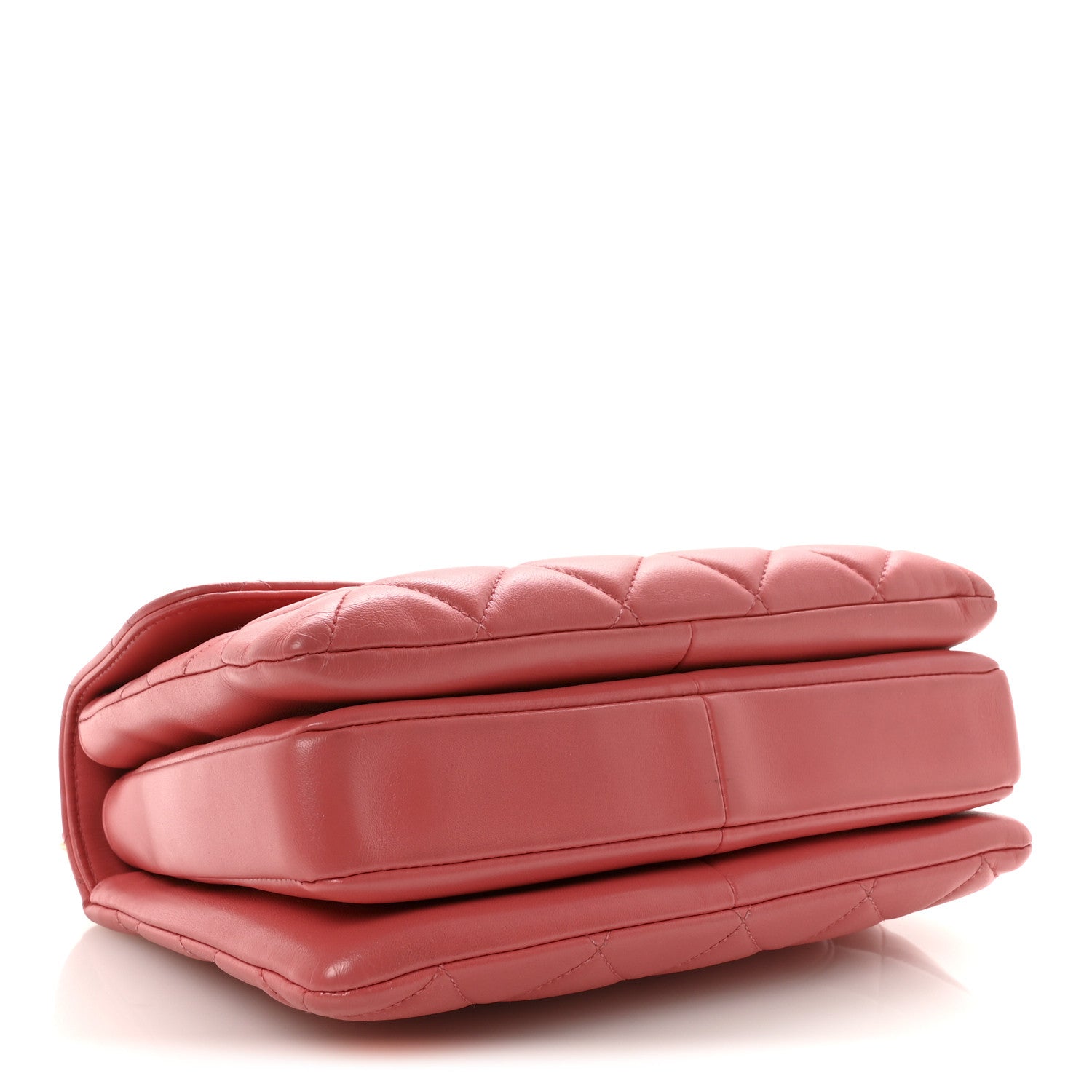 Lambskin Quilted Small Trendy CC Flap Dual Handle Bag Dark Pink