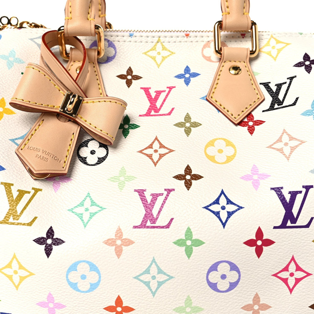 LV X TM Monogram Multicolor Speedy Bandouliere 25 White