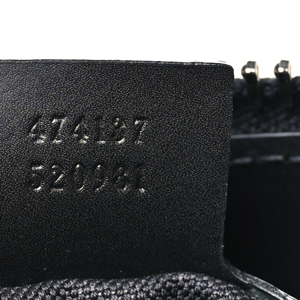 GG Supreme Monogram Web Small Flat Messenger Bag Black Grey
