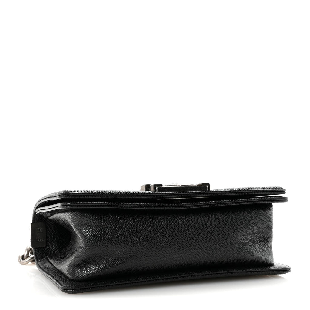 Caviar Quilted Small Boy Flap Black