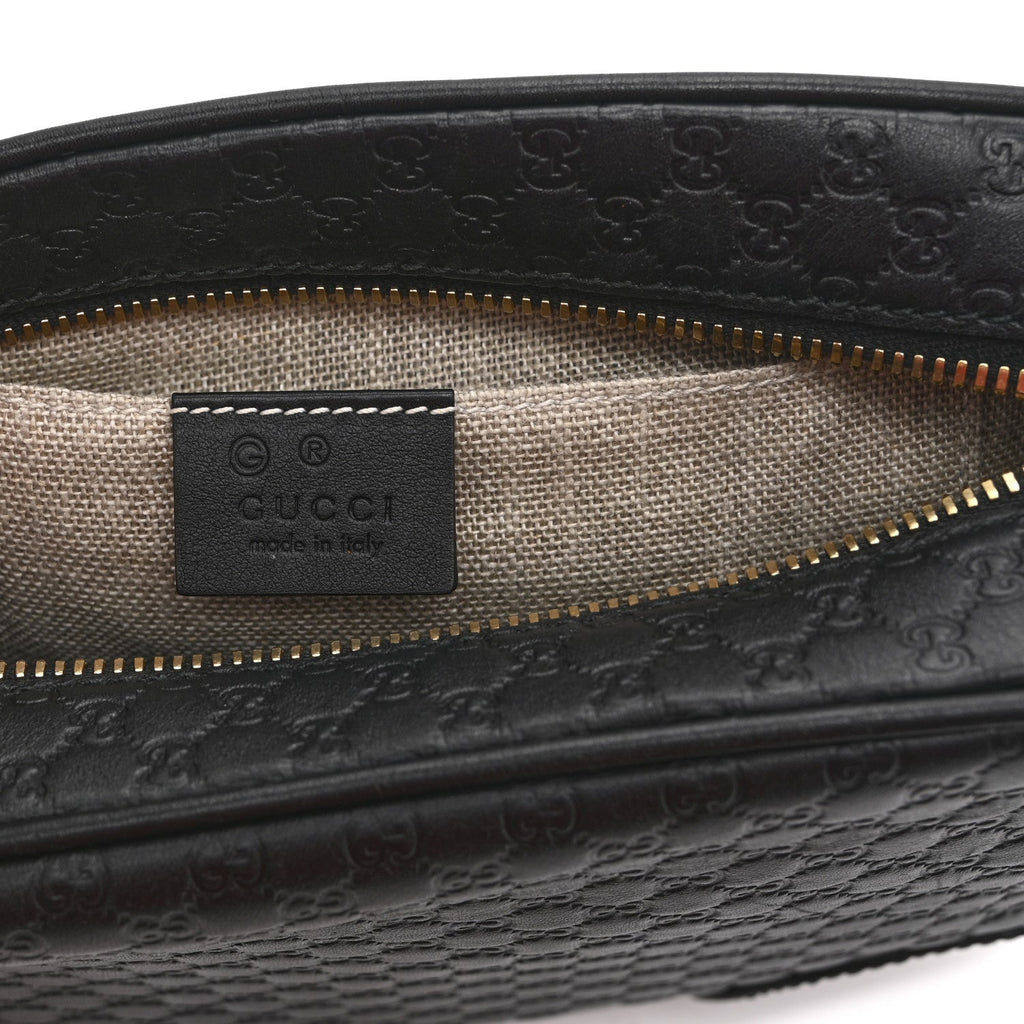 Microguccissima Mini Bree Messenger Bag Black
