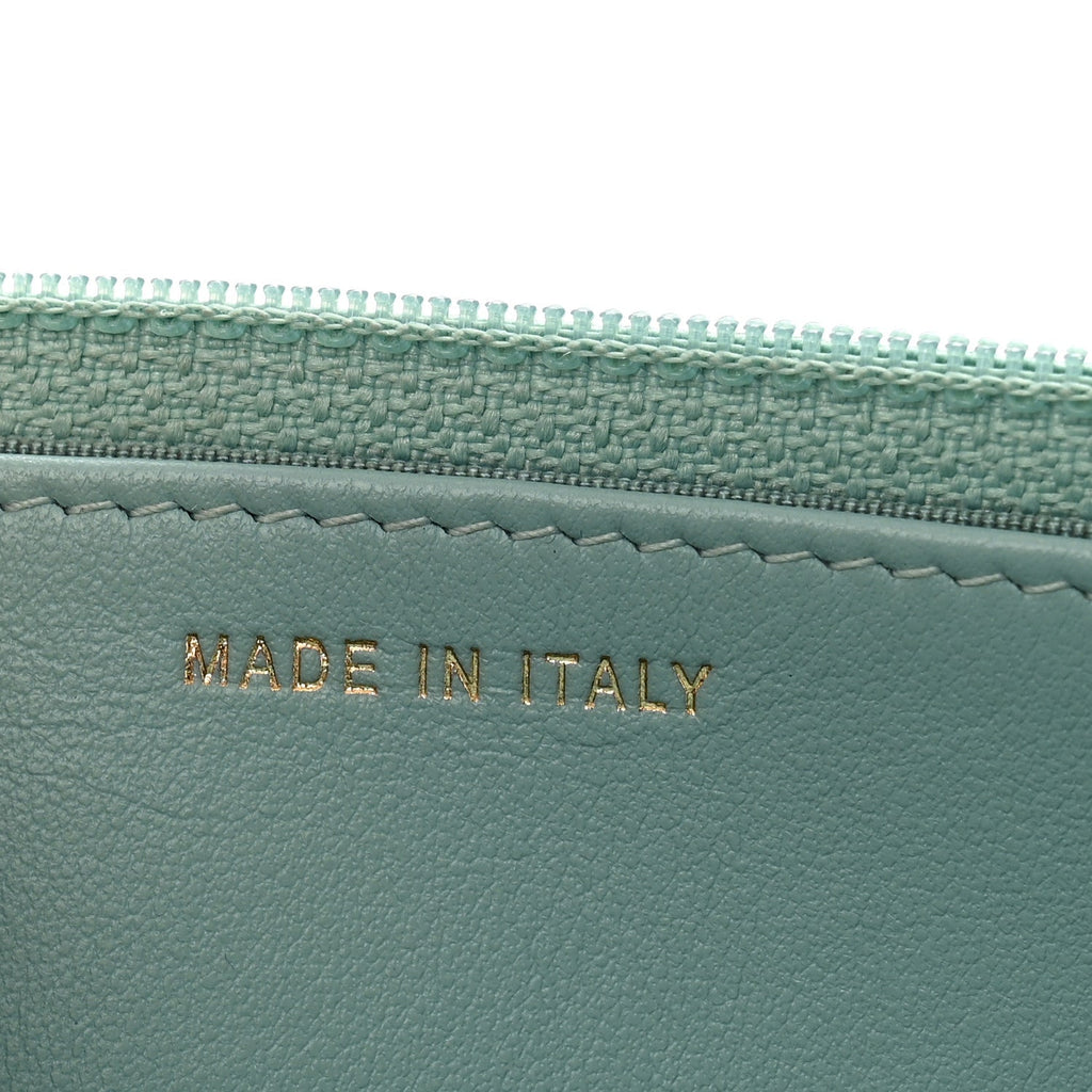 Caviar Quilted Boy Wallet On Chain WOC Light Blue