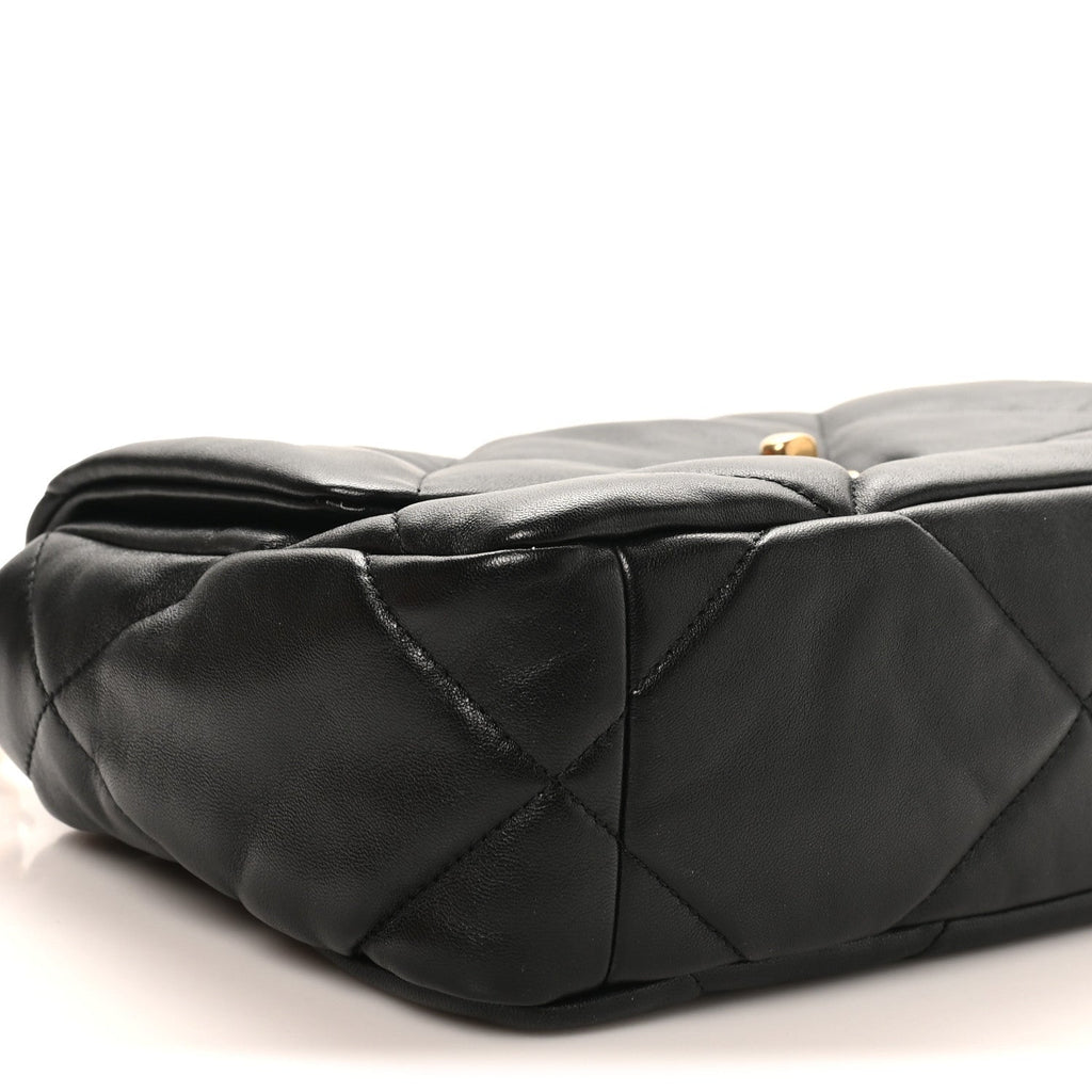 Lambskin Quilted Medium Chanel 19 Flap Black