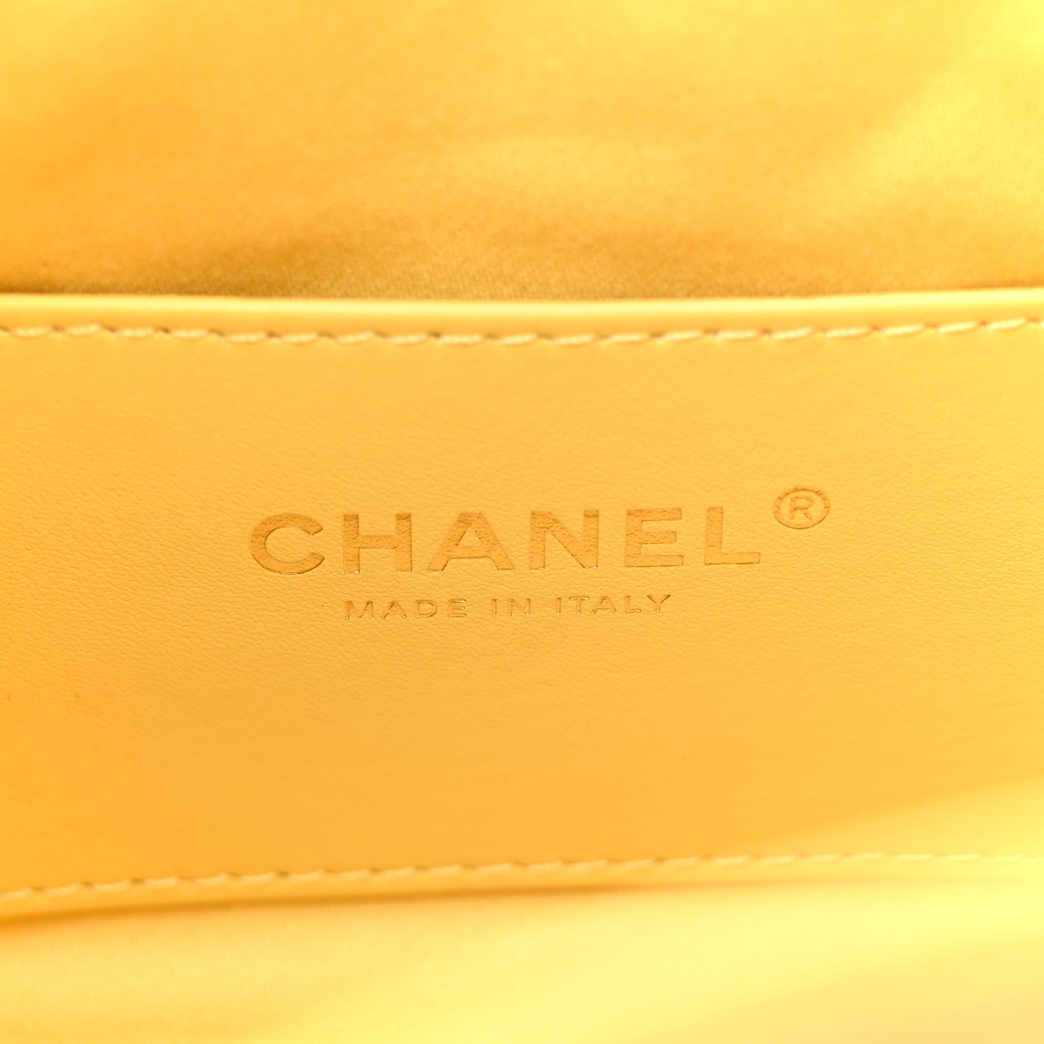 Suede Quilted Mini Chanel 25 Handbag Yellow
