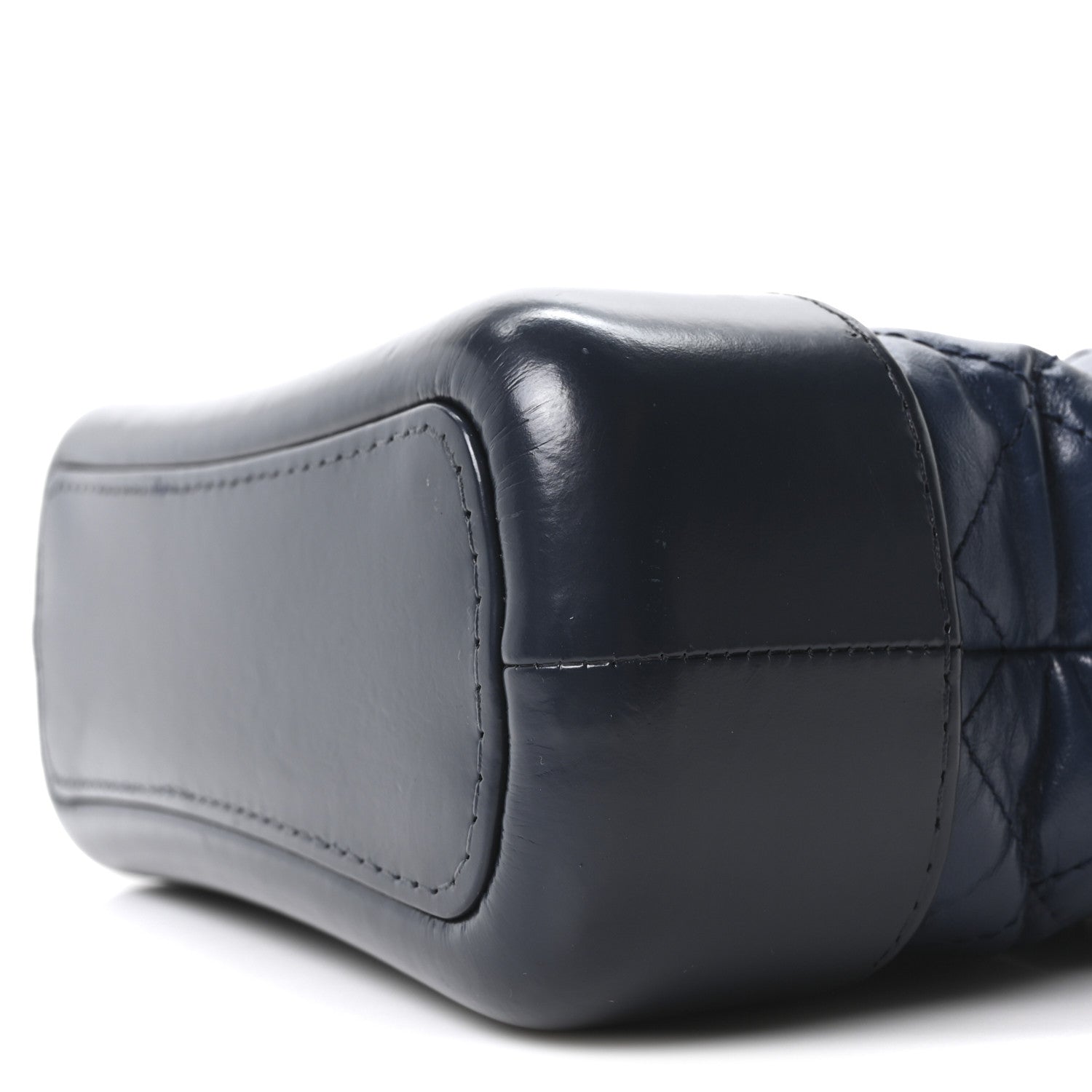 Aged Calfskin Quilted Small Gabrielle Hobo Navy
