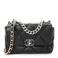 Lambskin Quilted Medium Chanel 19 Flap Black