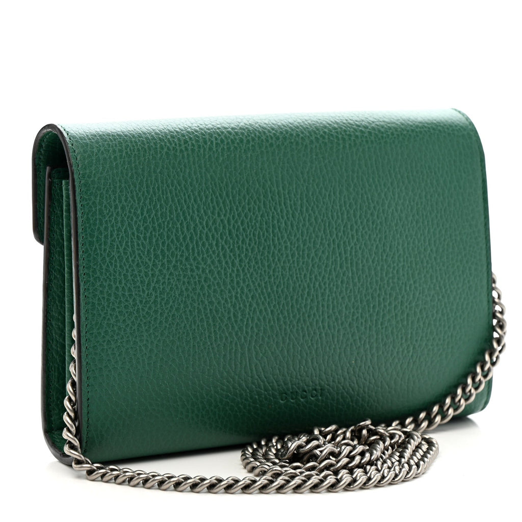 Calfskin Mini Dionysus Chain Wallet Emerald