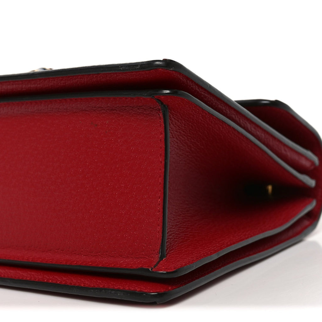 GG Supreme Monogram Small Queen Margaret Top Handle Bag Red