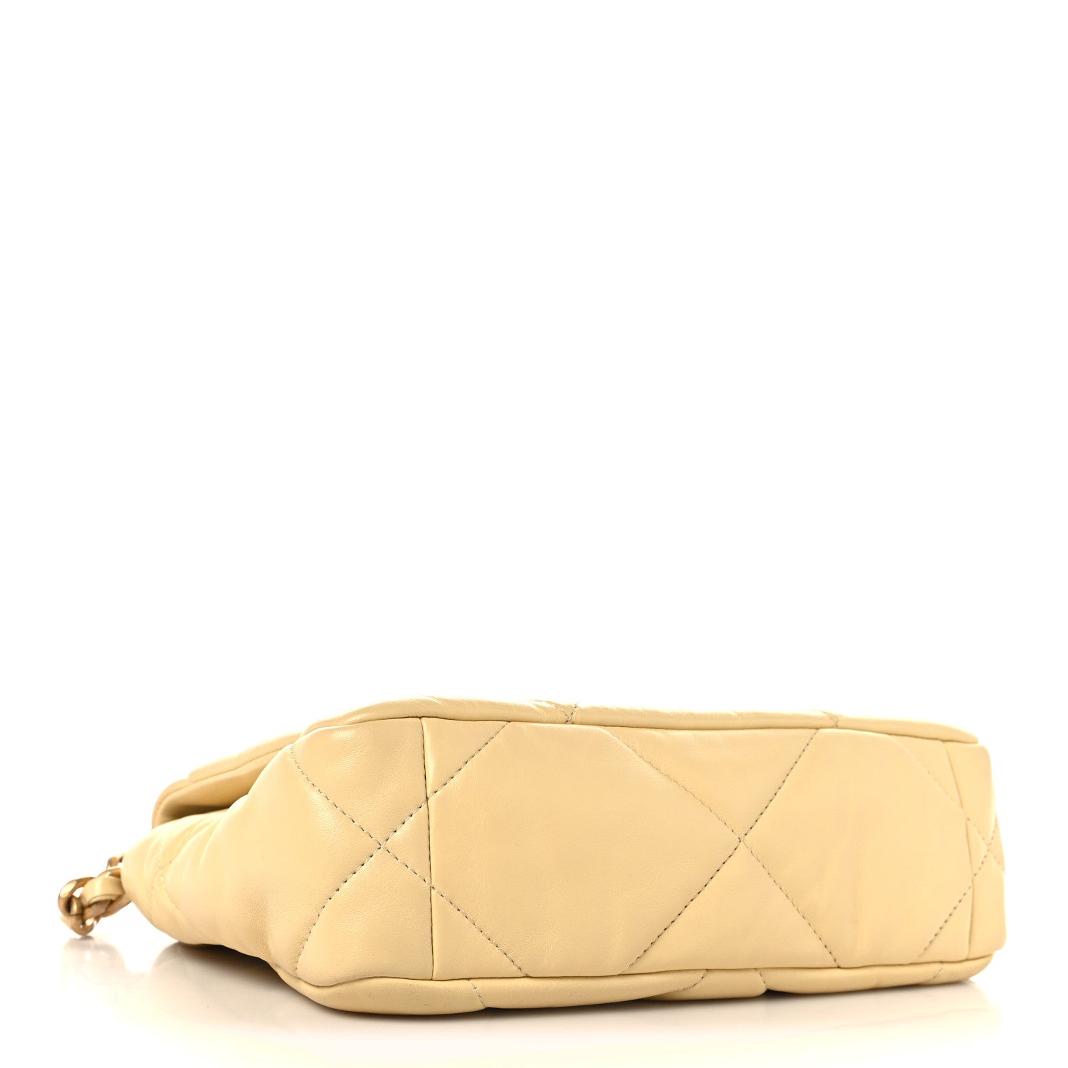 Lambskin Quilted Medium Chanel 19 Flap Yellow