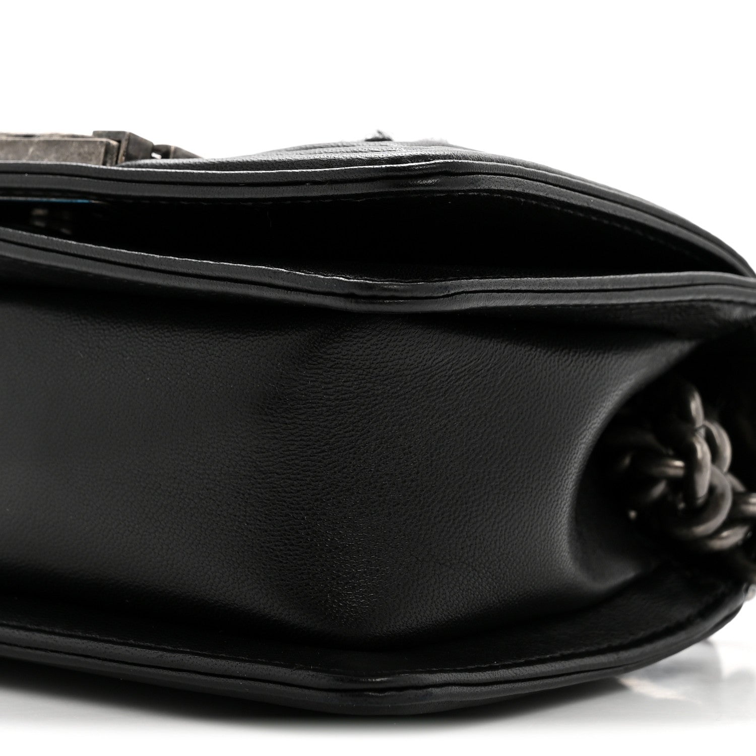 Lambskin Tweed Logo Embroidered Mini Boy Flap White Red Black