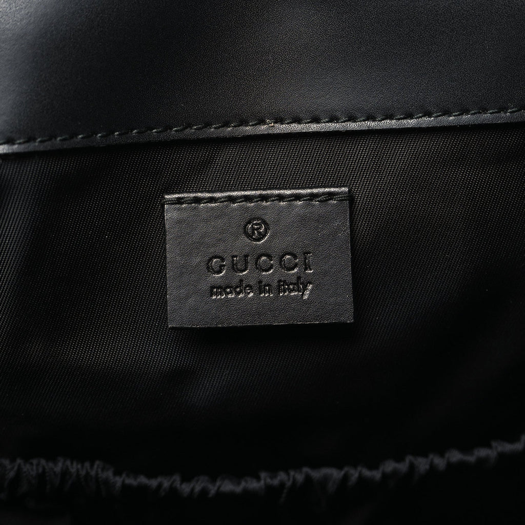 GG Supreme Monogram Web Messenger Diaper Bag Black Grey