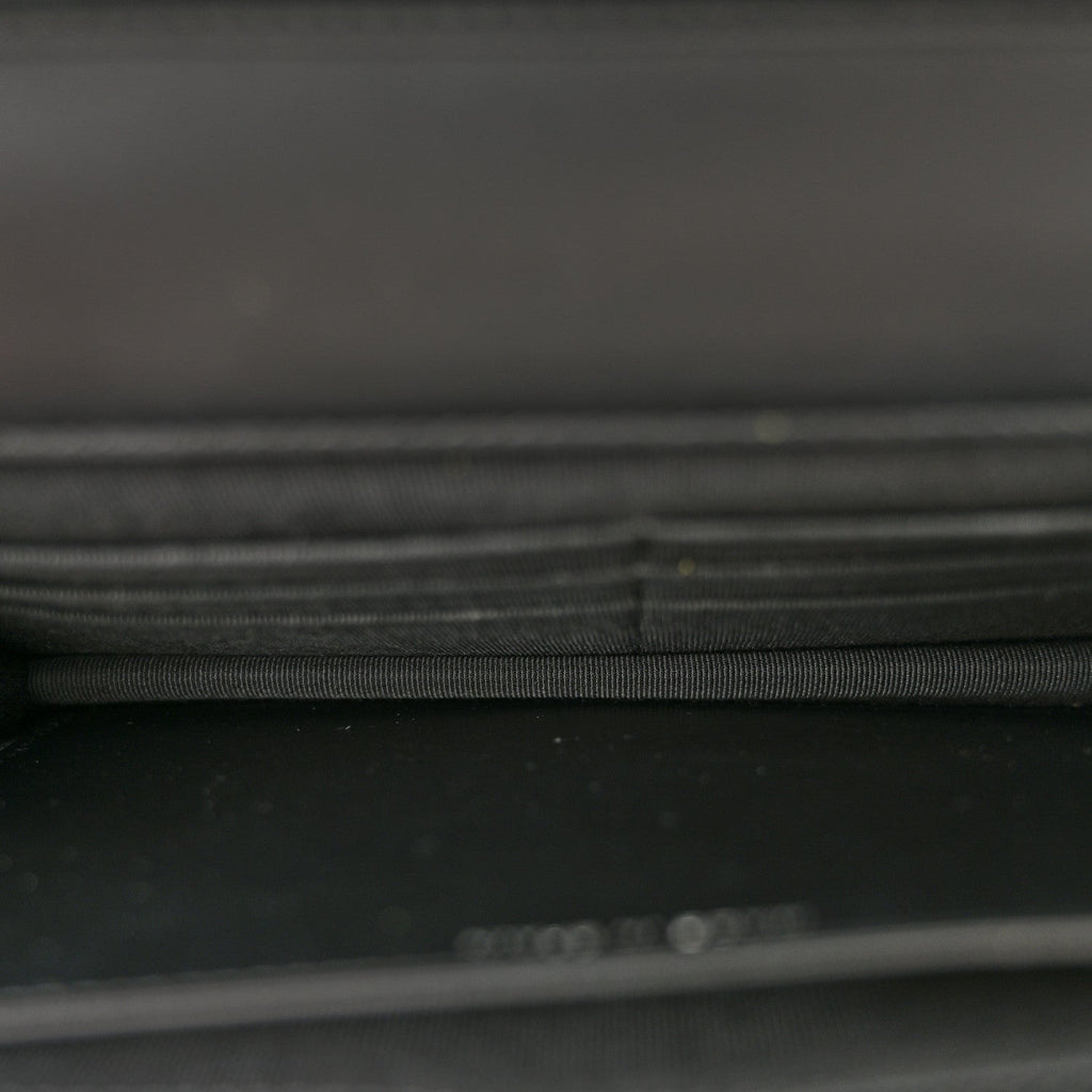 Patent Calfskin Quilted Reissue Wallet On Chain WOC So Black
