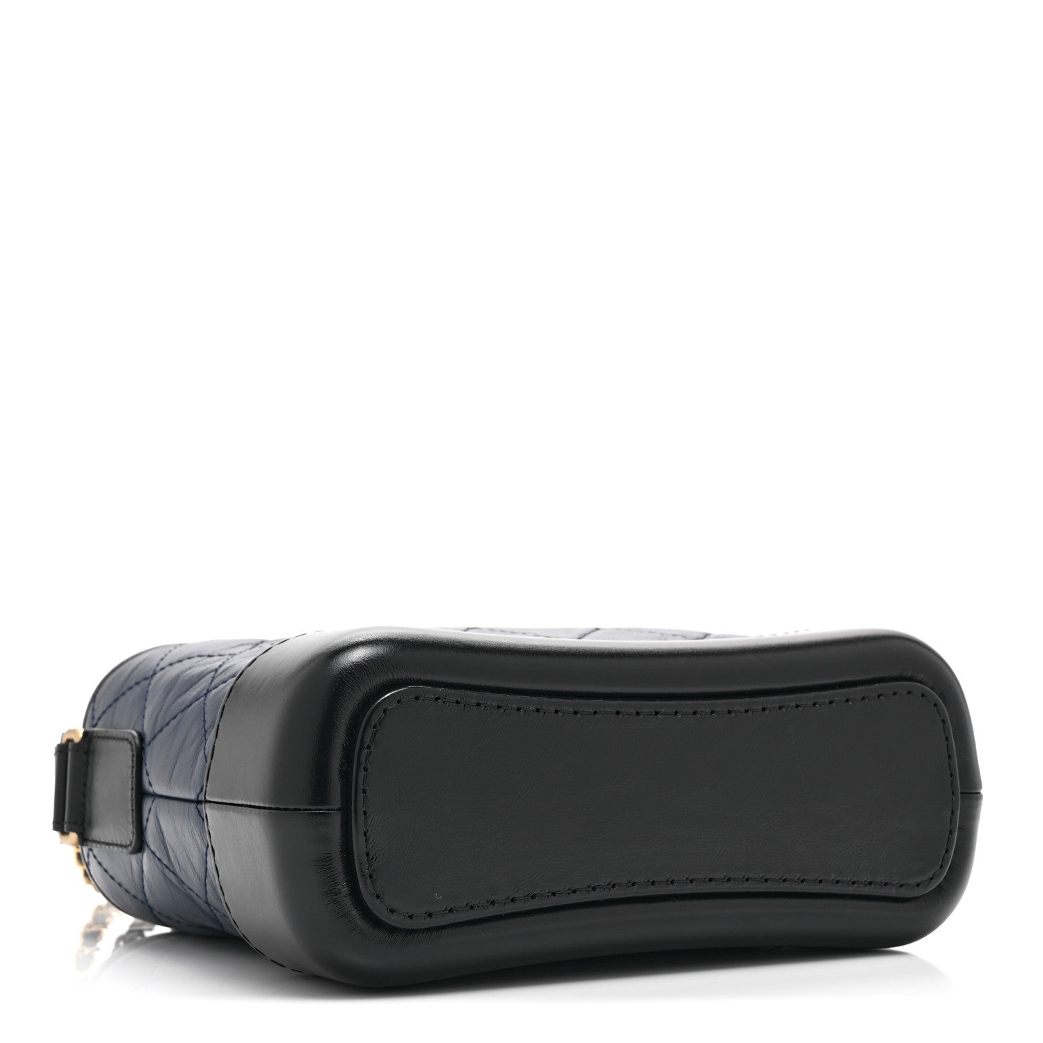 Aged Calfskin Quilted Small Gabrielle Hobo Navy Black