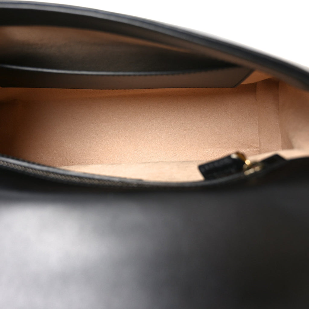 Calfskin Matelasse Small GG Marmont Top Handle Shoulder Bag Black