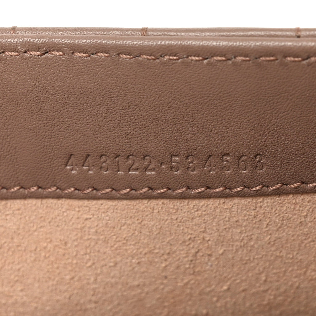 Calfskin Matelasse Mini Pearly GG Marmont Chain Wallet Porcelain Rose