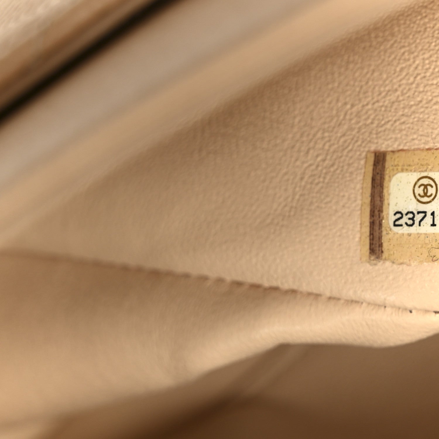 Caviar Quilted Jumbo Double Flap Beige
