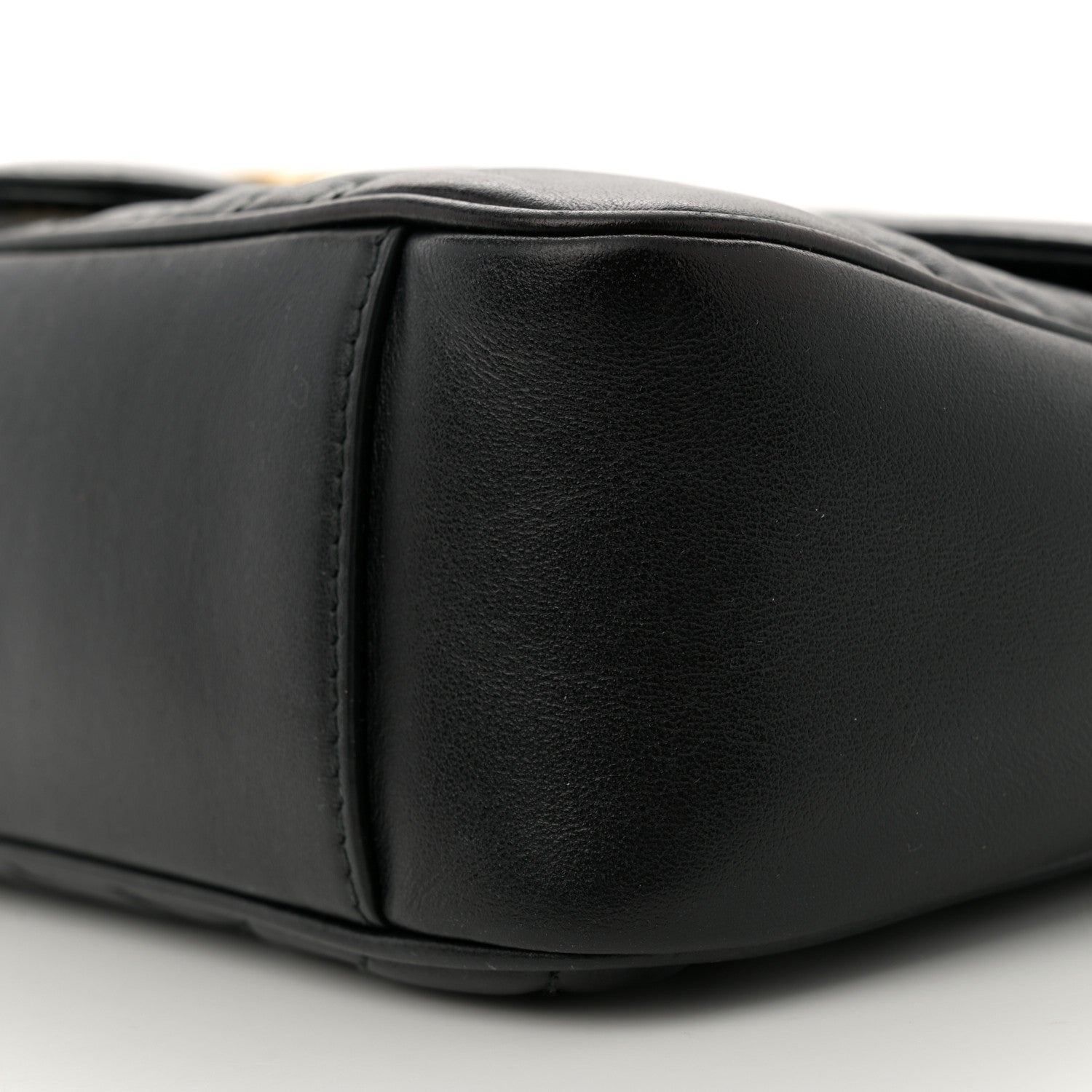 Calfskin Matelasse Small GG Marmont Shoulder Bag Black