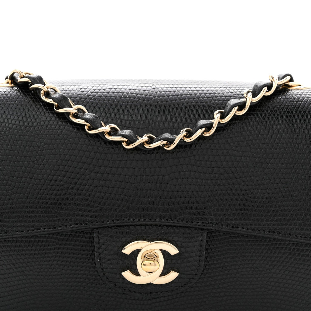 Lizard Mini Rectangular Flap Black