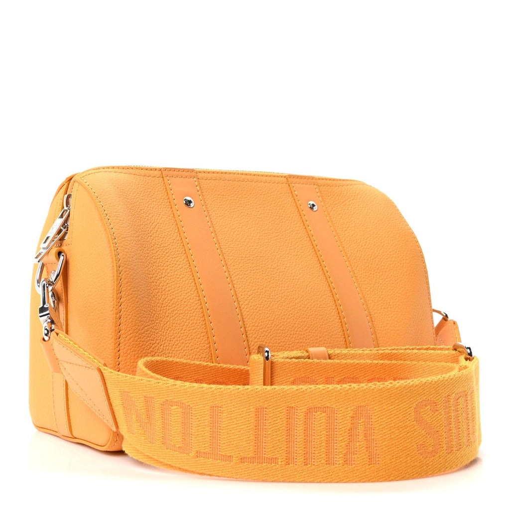 Grained Calfskin Aerogram City Keepall Safran Yellow