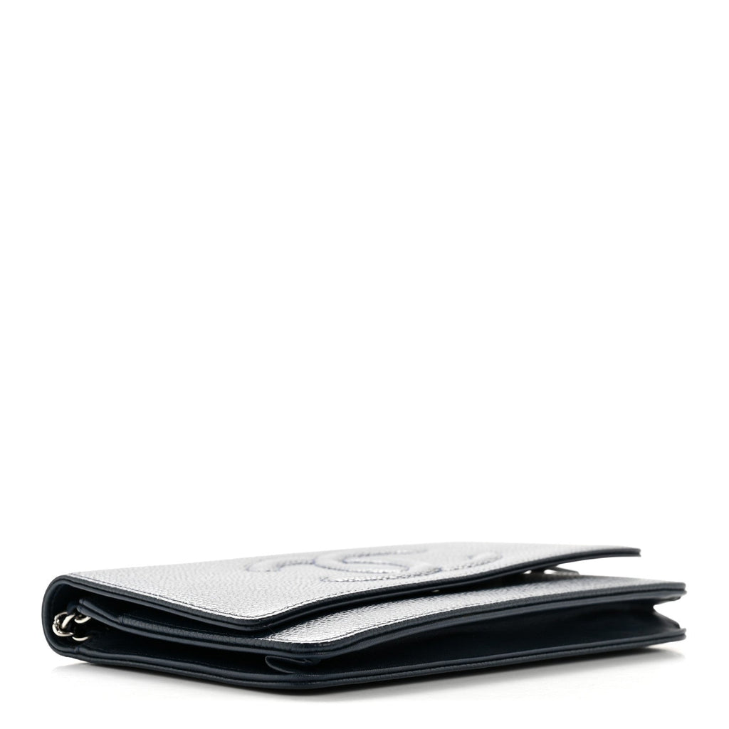 Caviar Timeless CC Wallet on Chain WOC Navy Blue