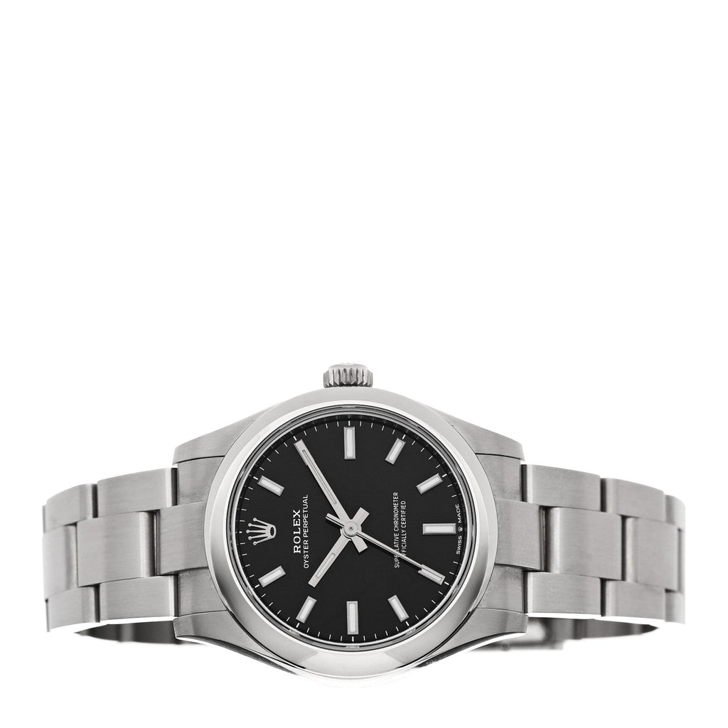 Stainless Steel 31mm Oyster Perpetual Watch Bright Black 277200