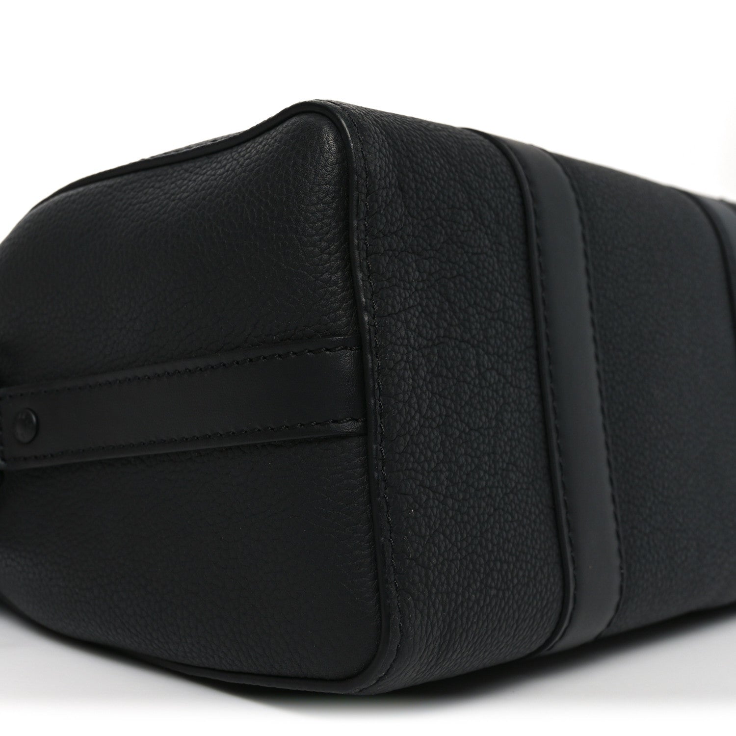 Grained Calfskin Aerogram City Keepall Black