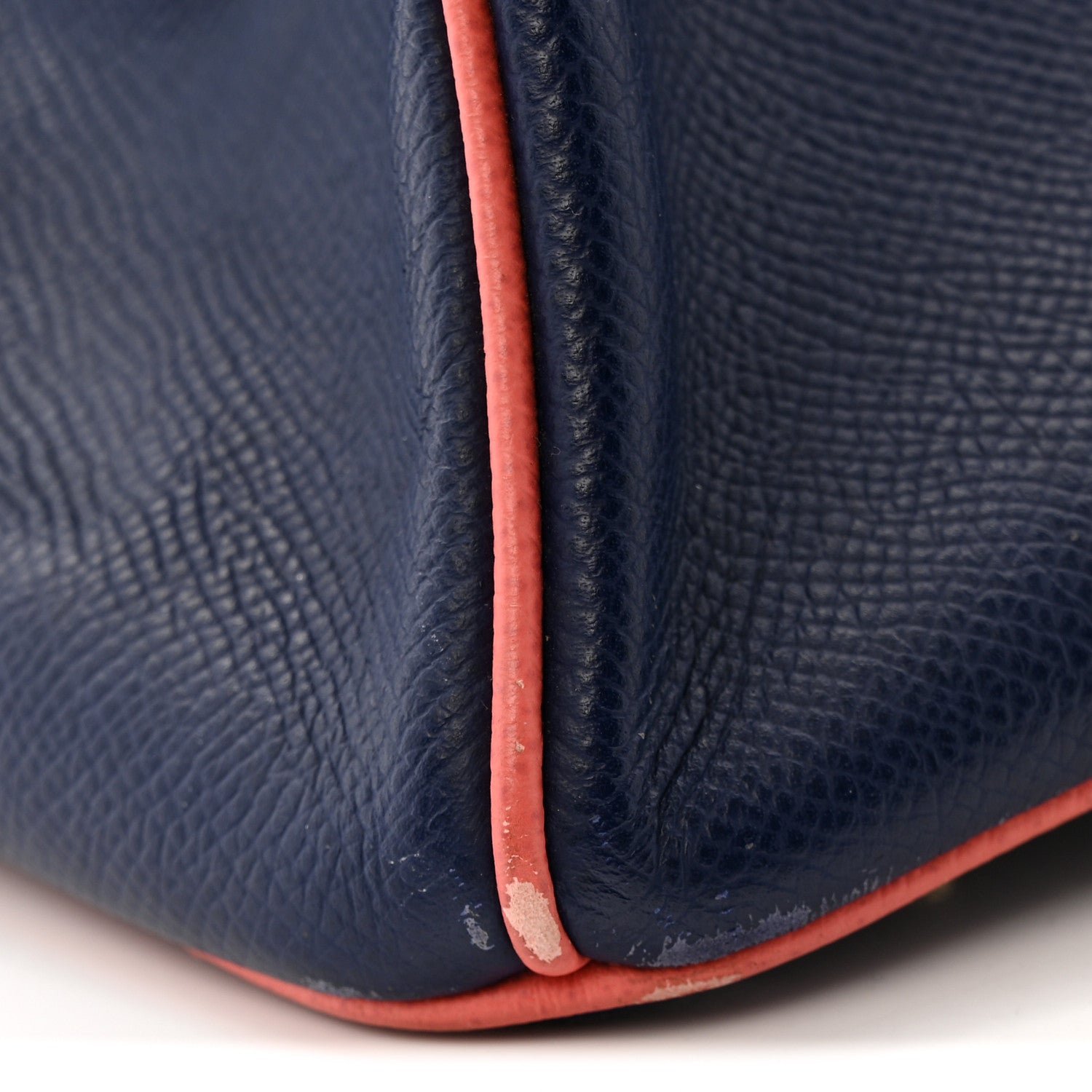 Epsom Horseshoe Birkin 35 Bleu Saphir Flamingo