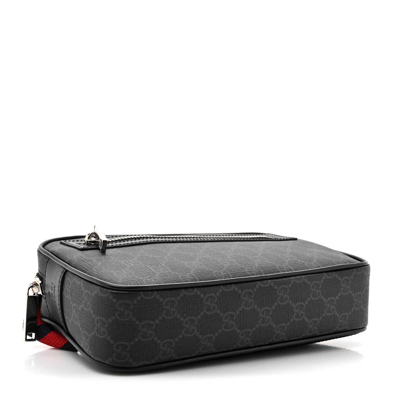 Soft GG Supreme Monogram Web Belt Bag Black Grey