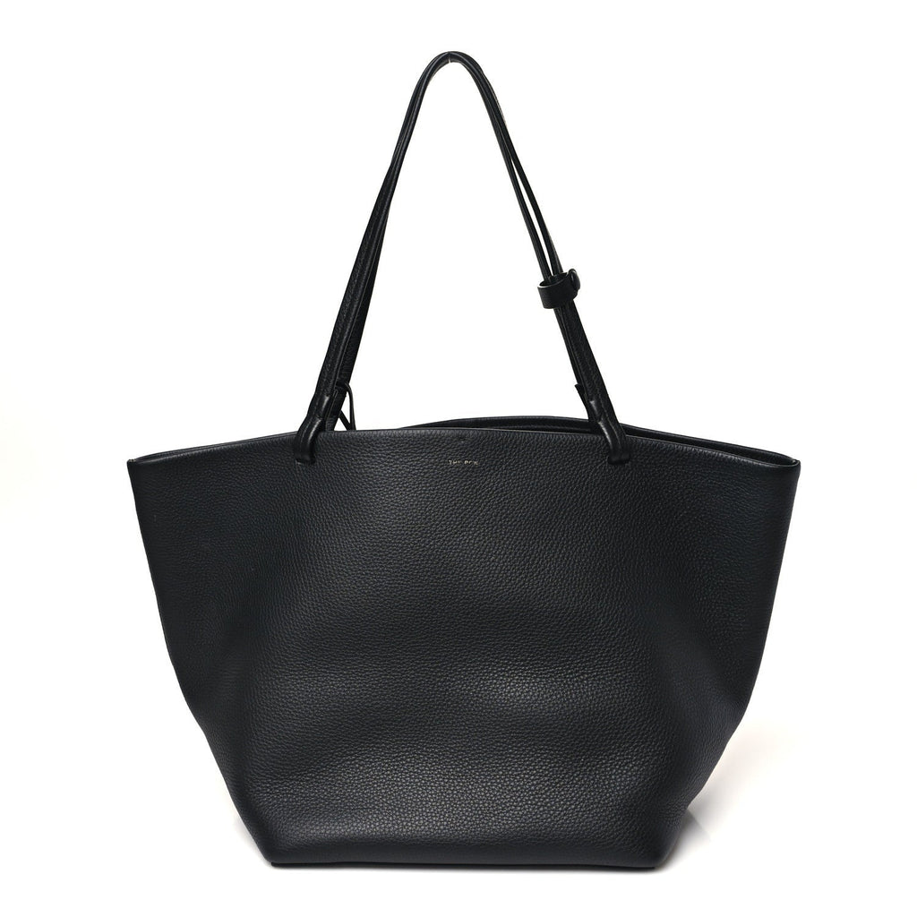 Grained Calfskin Park Tote Three Black