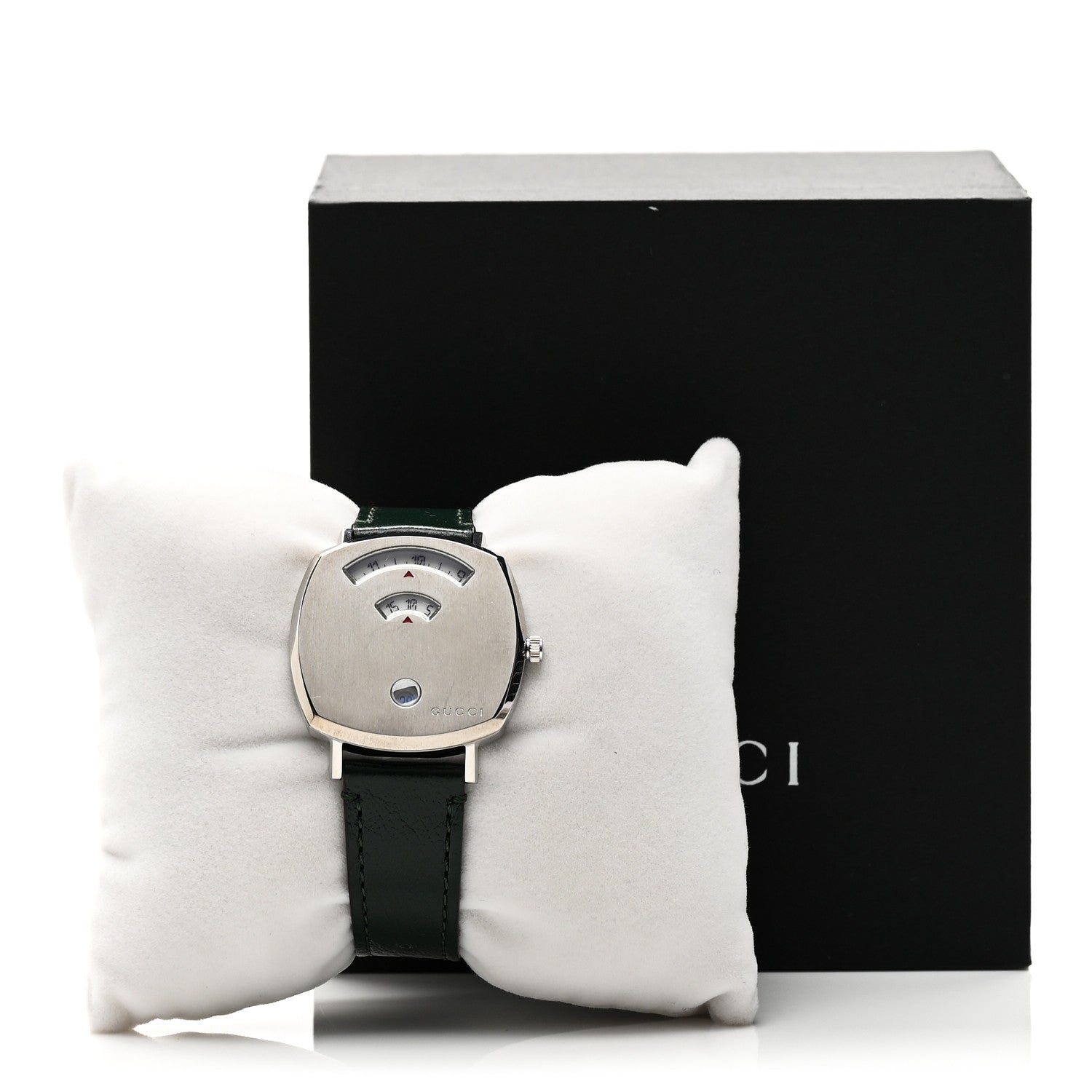 Stainless Steel Calfskin 35mm Grip Quartz Watch Green