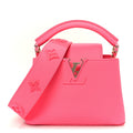 Taurillon Monogram Tuffetage Capucines Mini Fluo Pink