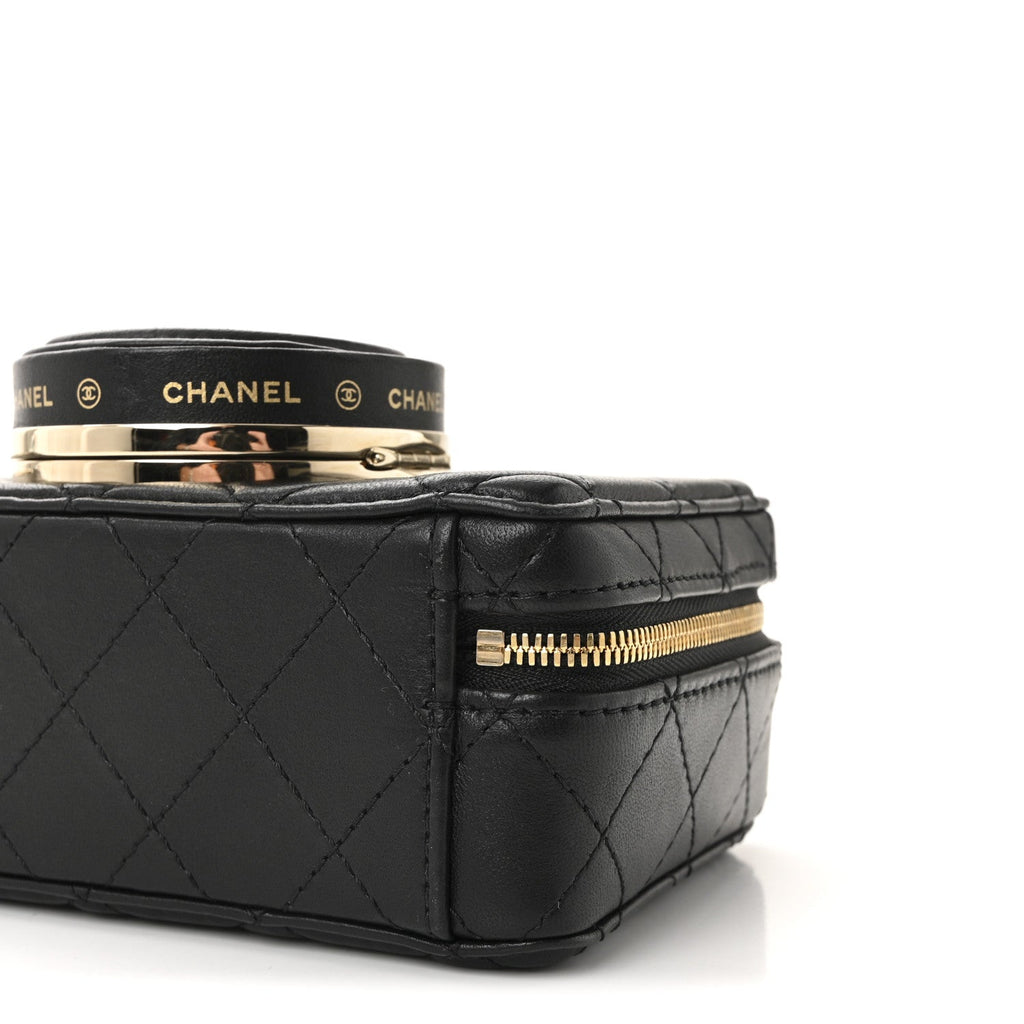 Lambskin Quilted Coco Click Bag Black