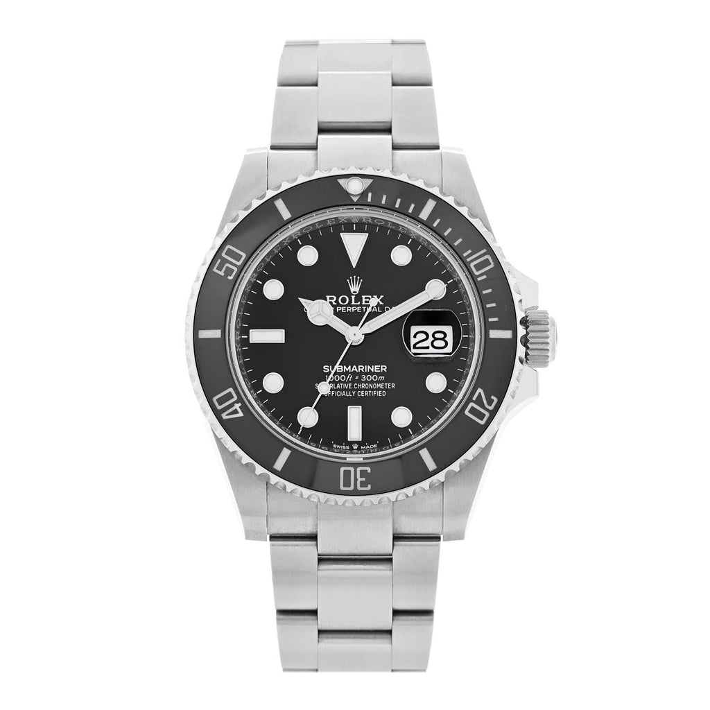 Stainless Steel 41mm Oyster Perpetual Submariner Date Watch Black 126610LN
