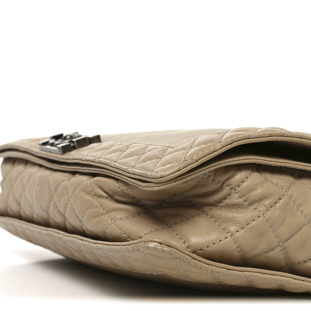 Calfskin Large Boy Reverso Flap  Beige