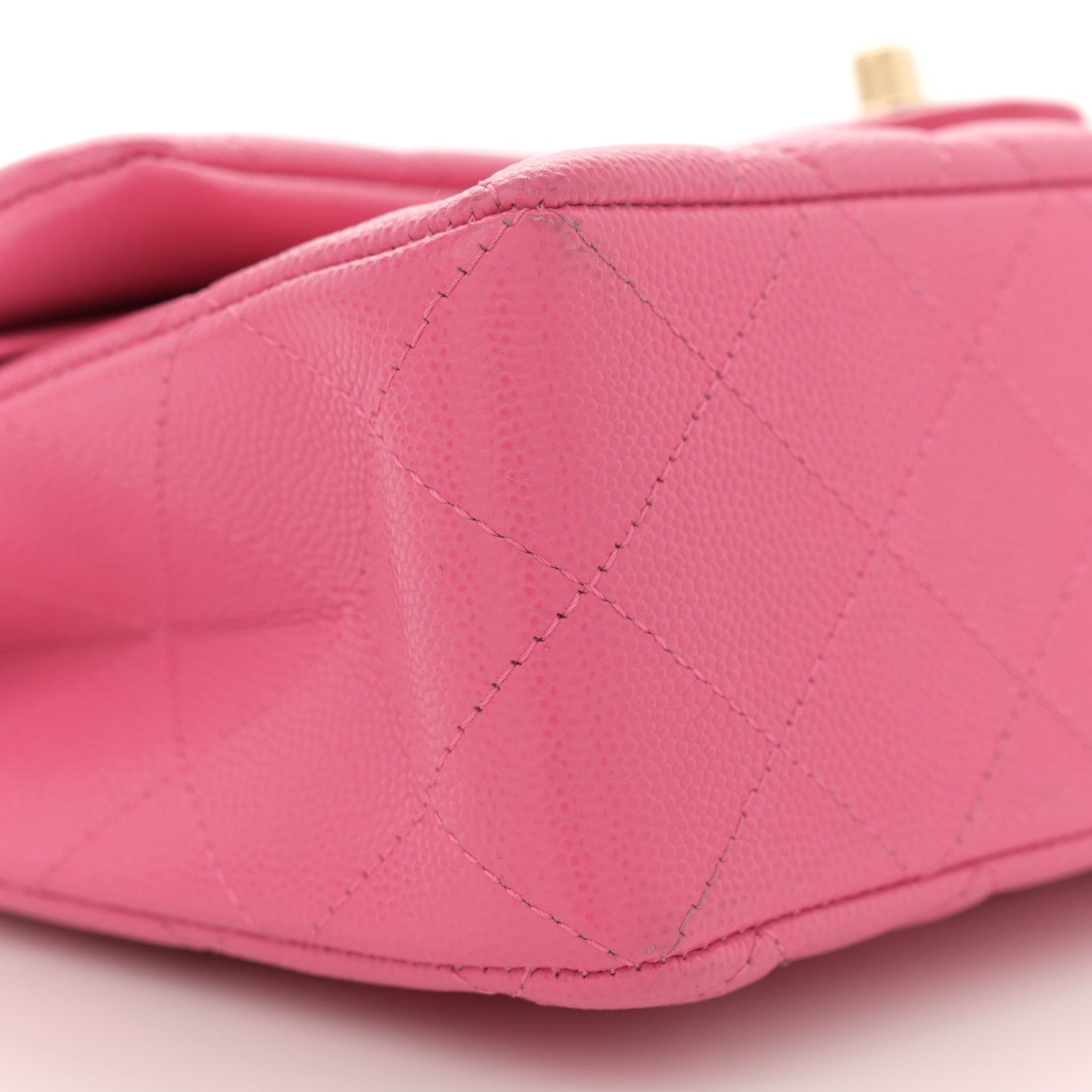 Caviar Quilted Small Double Flap Pink