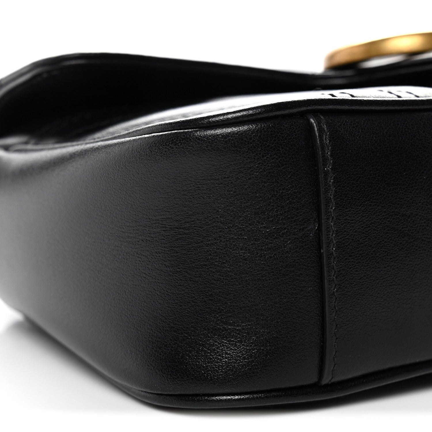 Calfskin Matelasse Mini GG Marmont Shoulder Bag Black