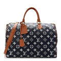 Calfskin Monogram Speedy P9 Bandouliere 50 Indigo