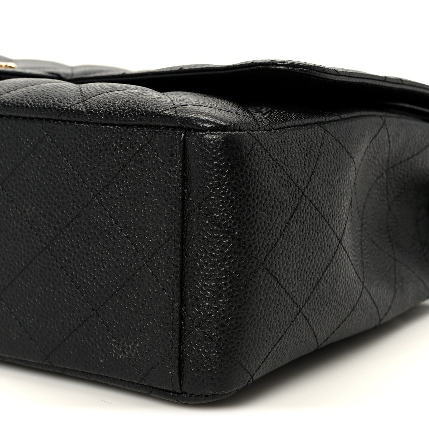 Caviar Quilted Maxi Double Flap Black